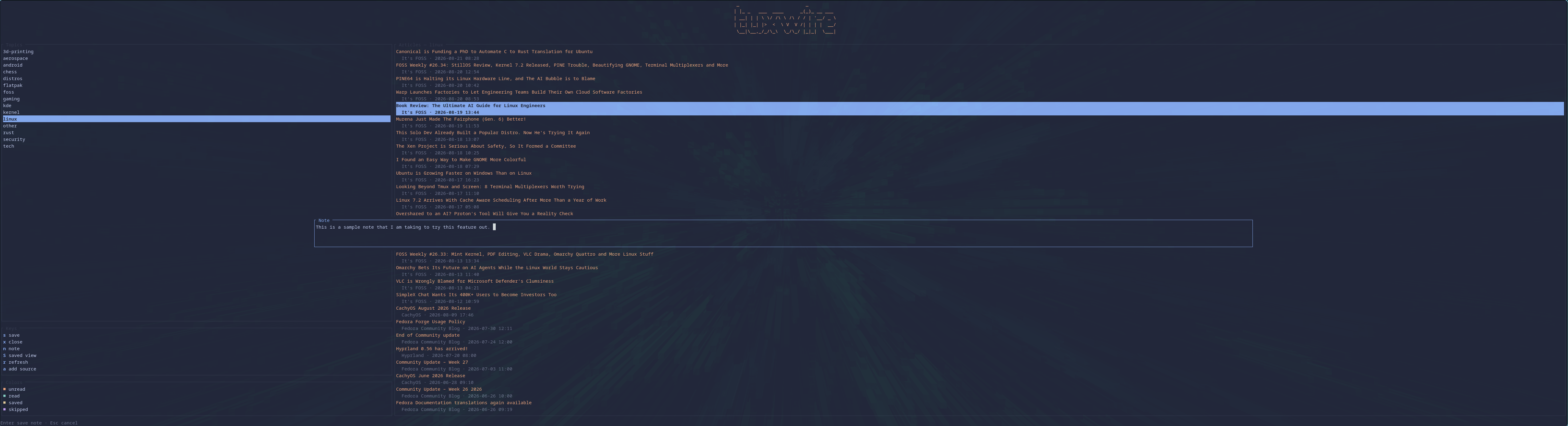 tuxwire terminal interface